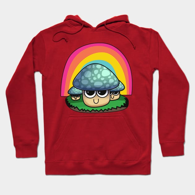 NZ rainbow fungi Hoodie by Jasper Clark